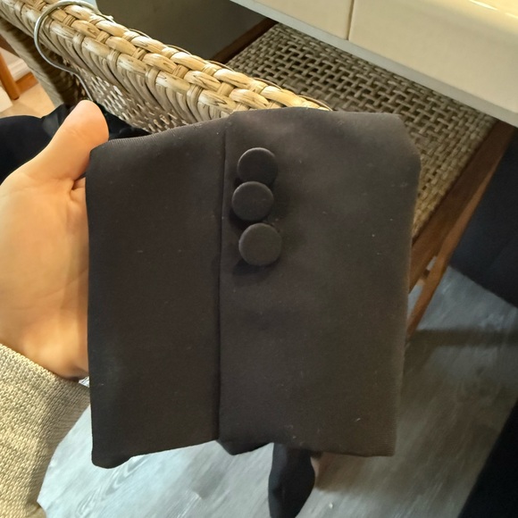 Amanda Uprichard Black Satin Lapel Blazer - Picture 6 of 6